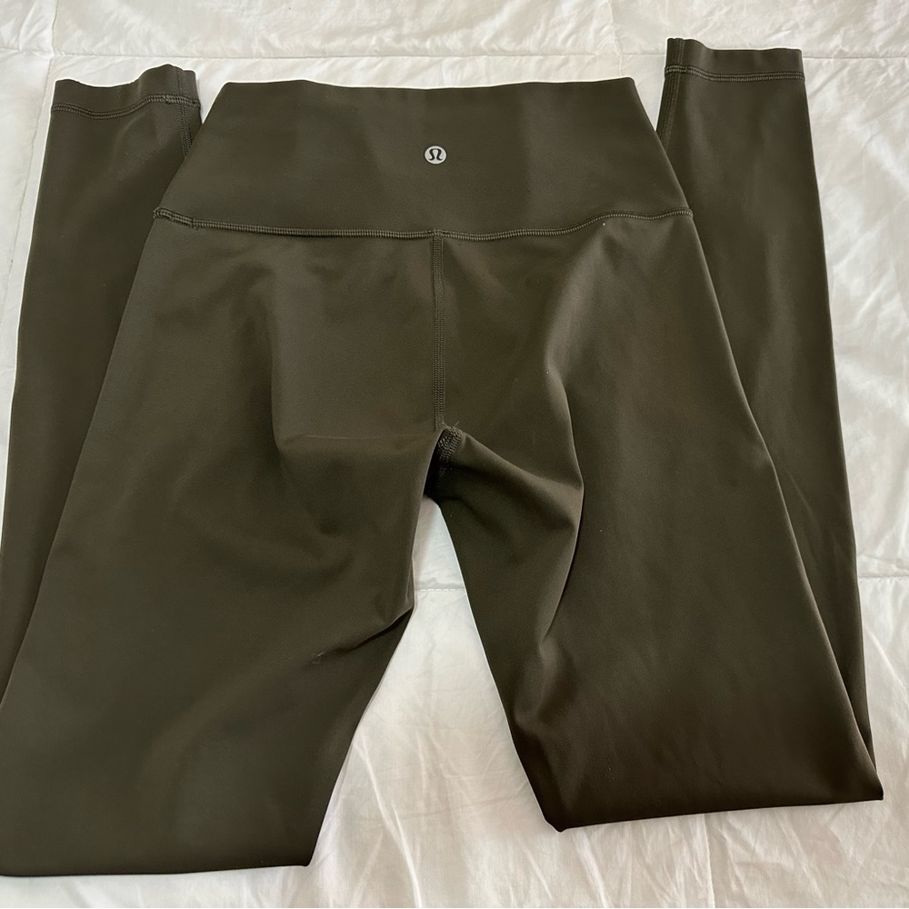 Lululemon olive green leggings like new